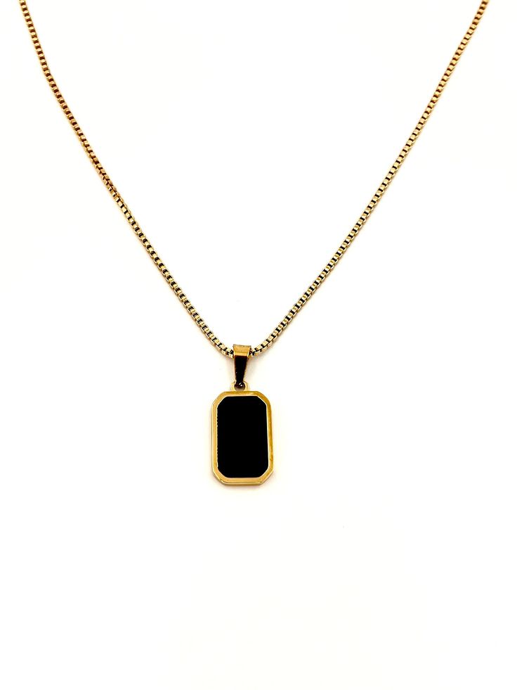 Black Single Clover GOld Plated