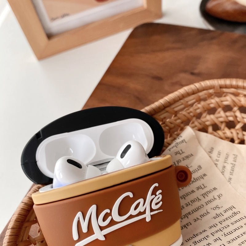 Compatible with Apple, Creative M Coffee Cup Earphone Case Soft Silicone Case