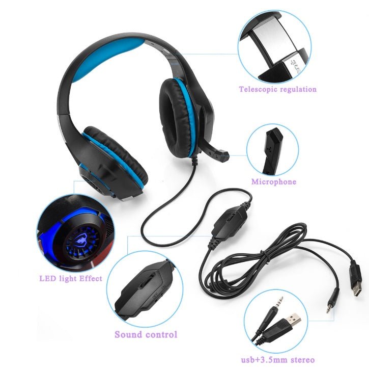 In Zhuo GM-1 Computer Notebook Head-Mounted Luminous Gaming Headset With Microphone Jedi To Eat Chicken Earphones