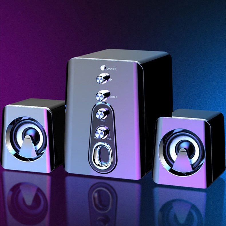 Mini USB 2.1 Speaker Wired Combination High Audio Heavy Bass Music Subwoofer Mobile Phone