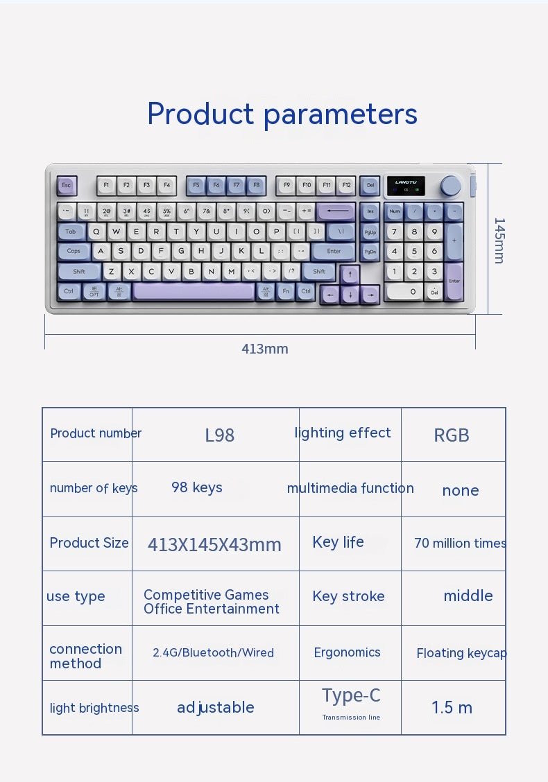 Wireless Bluetooth Mute Keyboard E-sports Office Keyboard